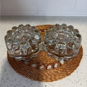 Elegant Glass Candle Holders